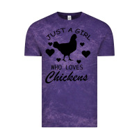 Cloud Purple Just A Girl Who Love Chickens Vintage Tee - Bettercallsaul
