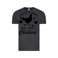 Vintage Black Just A Girl Who Love Chickens Vintage Tee - Bettercallsaul