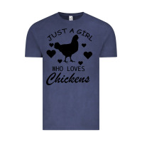 Vintage Denim Just A Girl Who Love Chickens Vintage Tee - Bettercallsaul