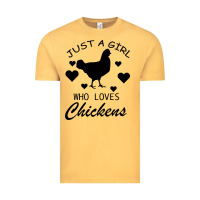 Vintage Mustard Just A Girl Who Love Chickens Vintage Tee - Bettercallsaul