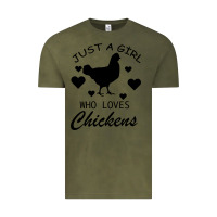 Vintage Olive Just A Girl Who Love Chickens Vintage Tee - Bettercallsaul