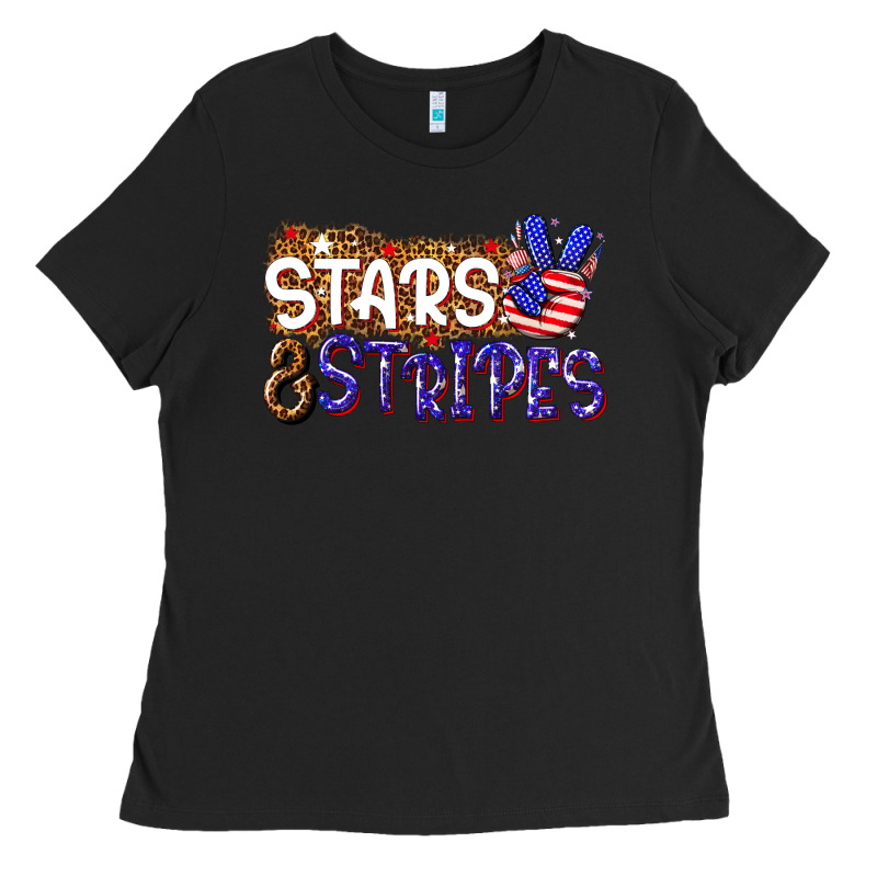 Stars And Stripes Ladies Tee by NancyCooperArtShop | Teevron