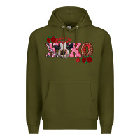 Army Green xoxo calf Premium Hoodie - RanaPortraitStore