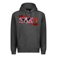 Charcoal Heather xoxo calf Premium Hoodie - RanaPortraitStore