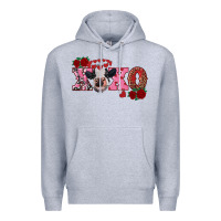 Heather Grey xoxo calf Premium Hoodie - RanaPortraitStore