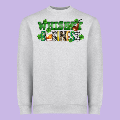 Whiskey Business St. Patrick's Day Heavyweight Sweatshirt Designed By Cowgirlartshop