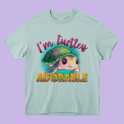 I'm Turtley Adorable Heavy Core Tee Designed By Nancycooperartshop