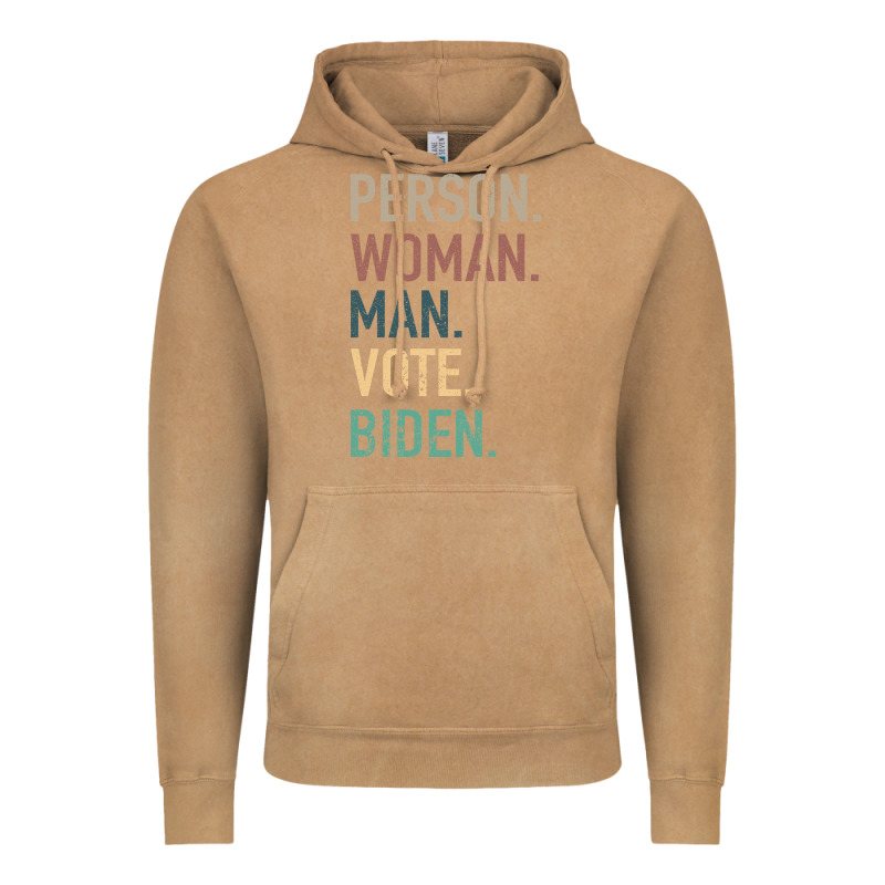 Person Woman Man Vote Biden Vintage Hoodie by Bettercallsaul | Teevron