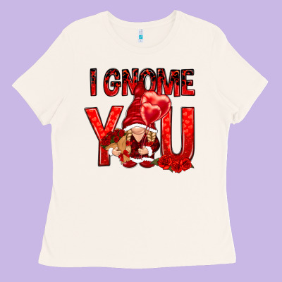 I Gnome You With Roses Ladies Tee Designed By Nancycooperartshop