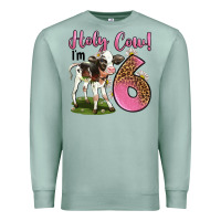 Seafoam holy cow i'm 6 years old Premium Sweatshirt - LillyAllenDesigns