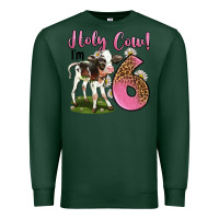 Sports Green holy cow i'm 6 years old Premium Sweatshirt - LillyAllenDesigns