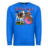 True Royal holy cow i'm 6 years old Premium Sweatshirt - LillyAllenDesigns