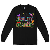 Black see the ability not the disability nca Long Sleeve Tee - NancyCooperArtShop