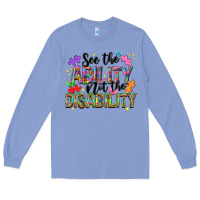 Colony Blue see the ability not the disability nca Long Sleeve Tee - NancyCooperArtShop