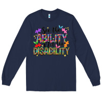 Navy see the ability not the disability nca Long Sleeve Tee - NancyCooperArtShop
