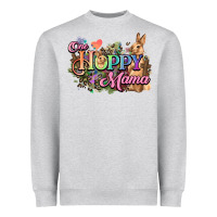 Heather Grey One hoppy mama easter day Heavyweight Sweatshirt - HowdyJamesFarm