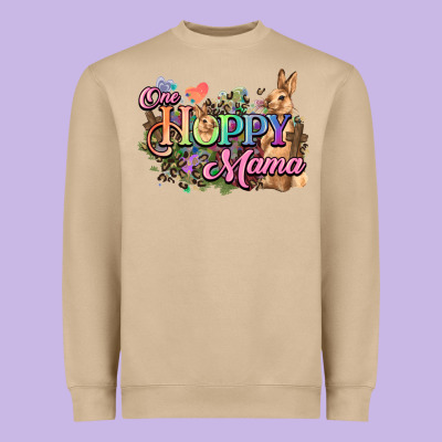 One Hoppy Mama Easter Day Heavyweight Sweatshirt Designed By Howdyjamesfarm