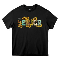 Black senior 2025 sunflowers Heavy Core Tee - NancyCooperArtShop