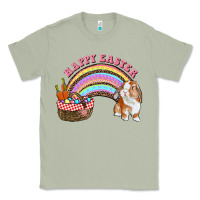 Matcha Happy Easter Bunny And Egg Basket Rainbow Classic Tee - RanaPortraitStore