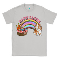 Moon Dust Happy Easter Bunny And Egg Basket Rainbow Classic Tee - RanaPortraitStore