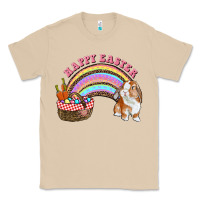 Mushroom Happy Easter Bunny And Egg Basket Rainbow Classic Tee - RanaPortraitStore