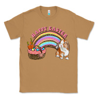 Toasted Coconut Happy Easter Bunny And Egg Basket Rainbow Classic Tee - RanaPortraitStore