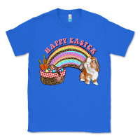 True Royal Happy Easter Bunny And Egg Basket Rainbow Classic Tee - RanaPortraitStore