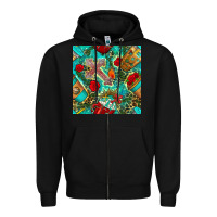 Black faith coffee cup and cross with leopard and roses seamless pattern bbs Zipper Hoodie - BundleAndBundleShop