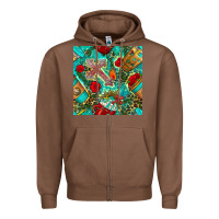 Chestnut faith coffee cup and cross with leopard and roses seamless pattern bbs Zipper Hoodie - BundleAndBundleShop