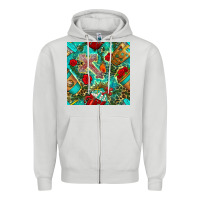 Dove Grey faith coffee cup and cross with leopard and roses seamless pattern bbs Zipper Hoodie - BundleAndBundleShop