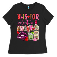 Black v is for vodka Ladies Tee - NancyCooperArtShop