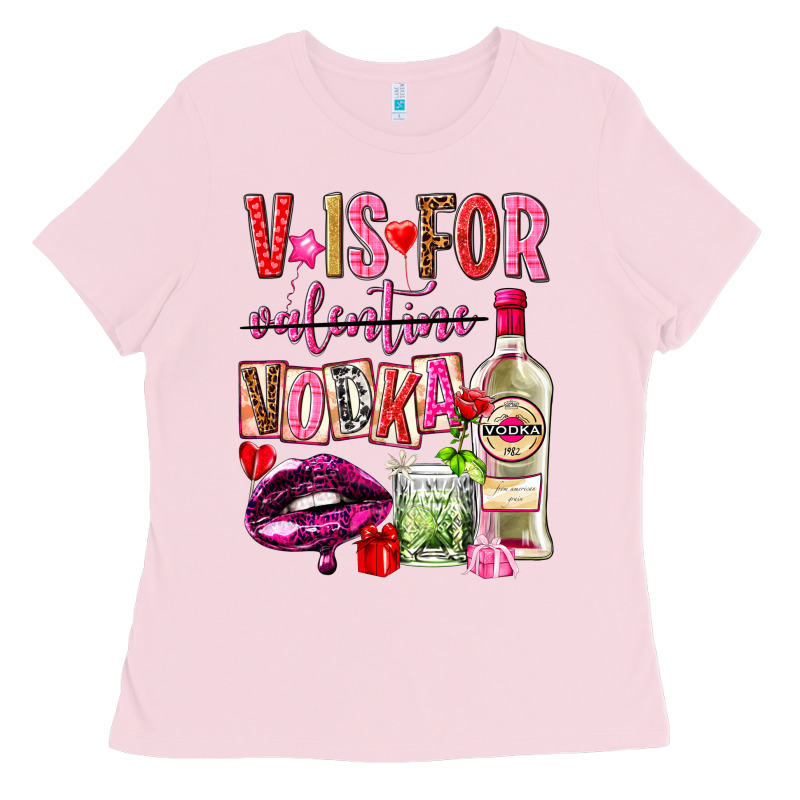 V Is For Vodka Ladies Tee by NancyCooperArtShop | Teevron