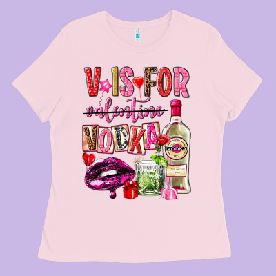 V Is For Vodka Ladies Tee Designed By Nancycooperartshop