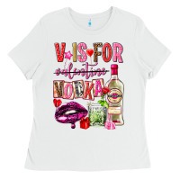 White v is for vodka Ladies Tee - NancyCooperArtShop