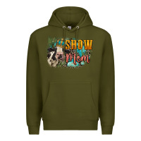 Army Green Show mom cow Mother's Day Premium Hoodie - FaDigitalArtStudio