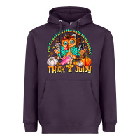 Plum The Turkey Ain’t The Only Thing Lookin Thick & J Heavyweight Hoodie - CowhideDigitalArt