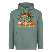 Sage The Turkey Ain’t The Only Thing Lookin Thick & J Heavyweight Hoodie - CowhideDigitalArt
