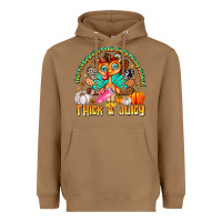 Toasted Coconut The Turkey Ain’t The Only Thing Lookin Thick & J Heavyweight Hoodie - CowhideDigitalArt