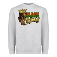 Heather Grey Black king Heavyweight Sweatshirt - HowdyJamesFarm