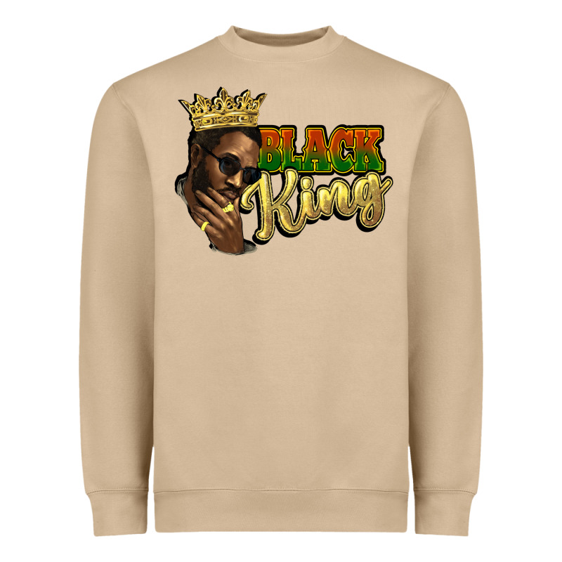 Black King Heavyweight Sweatshirt by HowdyJamesFarm | Teevron