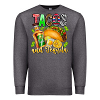Charcoal Heather Tacos And Tequila Premium Sweatshirt - CowhideDigitalArt