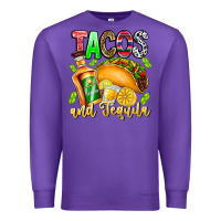 Purple Tacos And Tequila Premium Sweatshirt - CowhideDigitalArt