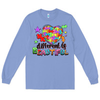 Colony Blue Different is beautiful Long Sleeve Tee - NancyCooperArtShop