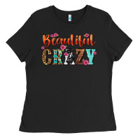 Black beautiful crazy Ladies Tee - NancyCooperArtShop