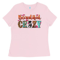Bubblegum Pink beautiful crazy Ladies Tee - NancyCooperArtShop
