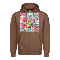 Chestnut hospital nurse coffee cups with leopard seamless pattern bbs Zipper Hoodie - BundleAndBundleShop