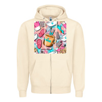 Sandshell hospital nurse coffee cups with leopard seamless pattern bbs Zipper Hoodie - BundleAndBundleShop