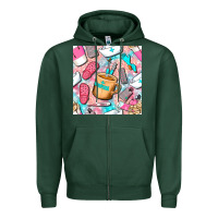 Sports Green hospital nurse coffee cups with leopard seamless pattern bbs Zipper Hoodie - BundleAndBundleShop