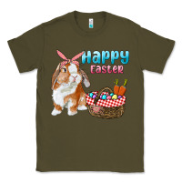 Army Green Happy Easter Bunny And Egg Basket Classic Tee - RanaPortraitStore