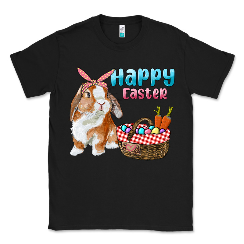 Happy Easter Bunny And Egg Basket Classic Tee by RanaPortraitStore | Teevron